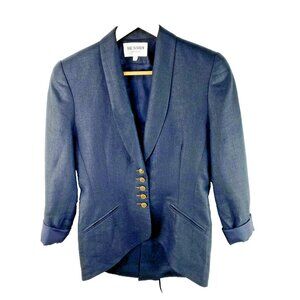 HOLT RENFREW Blazer Suit Jacket Womens Size 6 Corset Lace Up Back 100% Linen